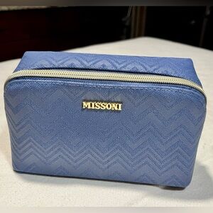 NEW Missoni Blue Chevron Toiletry Bag